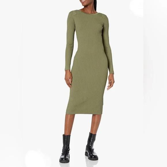 Guess Women's Florinda Midi Sweater Dress - Size M - Green